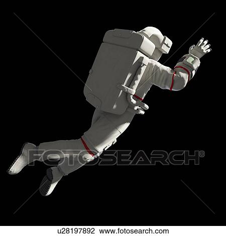 Stock Image - Illustration of an astronaut in space. Fotosearch