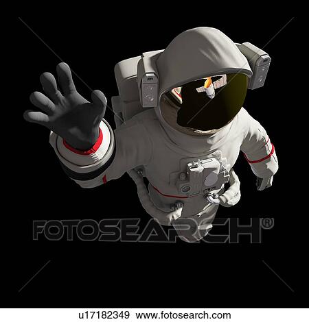Stock Photo - Illustration of an astronaut in space. Fotosearch
