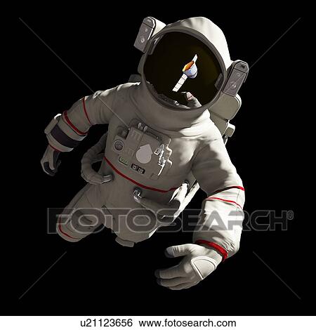 Illustration of an astronaut in space View Large Photo Image Stock Photograph - Illustration of an astronaut in space. Fotosearch