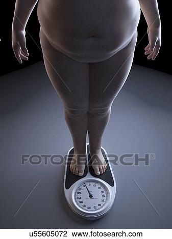 Illustration of an obese man on a scale View Large Photo Image Stock Image - Illustration of an obese man on a scale. Fotosearch