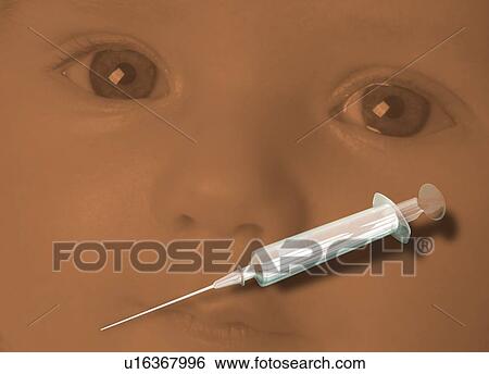 Immunisation of babies, conceptual illustration. View Large Photo Image Stock Photograph - Immunisation of babies, conceptual illustration.. Fotosearch