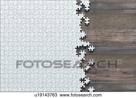 Stock Image - Incomplete jigsaw puzzle, illustration. Fotosearch