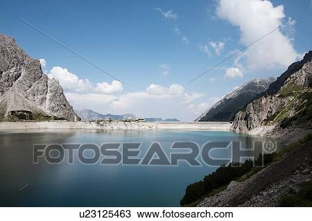 Stock Image - Lake, Brand, Vorarlberg, Austria. Fotosearch