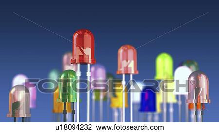 Stock Image - LEDs, illustration. Fotosearch