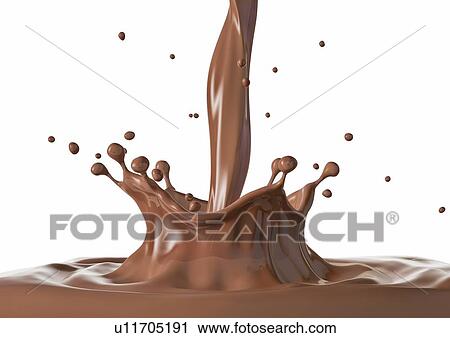 Liquid chocolate crown splash with ripples. Side view. On white background. View Large Photo Image Stock Image - Liquid chocolate crown splash with ripples. Side view. On white background.. Fotosearch