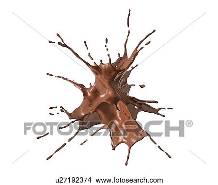 liquid chocolate isolated splash explosion. On white background. View Large Photo Image Picture - liquid chocolate isolated splash explosion. On white background.. Fotosearch