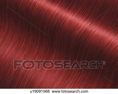 Long luxurious red hair, illustration. View Large Photo Image Stock Photo - Long luxurious red hair, illustration.. Fotosearch
