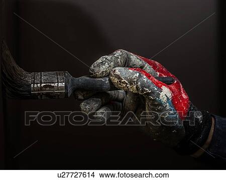 Man painting wall black View Large Photo Image Picture - Man painting wall black. Fotosearch
