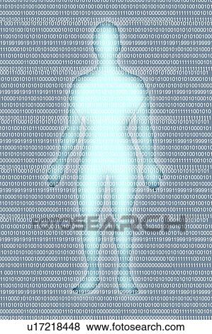 Man with binary code numbers, illustration View Large Photo Image Stock Photo - Man with binary code numbers, illustration. Fotosearch