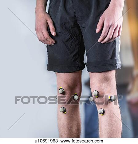 Stock Image - Markers for posture analysis. Fotosearch