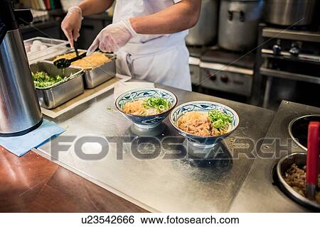 Stock Photograph - Marukame Udon, Honolulu, Oahu, Hawaii. Fotosearch
