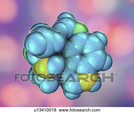 Stock Photo - Melatonin hormone, molecular model. Fotosearch