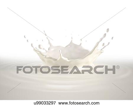 Milk crown splash, splashing in milk pool with ripples. View Large Photo Image Stock Photo - Milk crown splash, splashing in milk pool with ripples.. Fotosearch