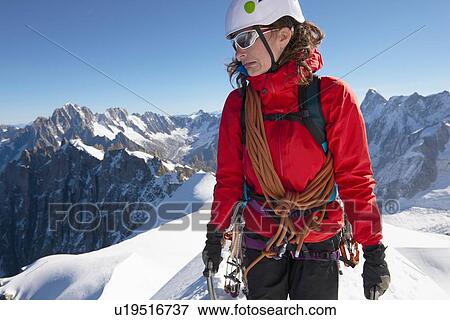 Mountain climber, Chamonix, Rhone-Alps, France View Large Photo Image Stock Photo - Mountain climber, Chamonix, Rhone-Alps, France. Fotosearch
