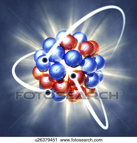 Stock Image - Nuclear fission, conceptual illustration. Fotosearch