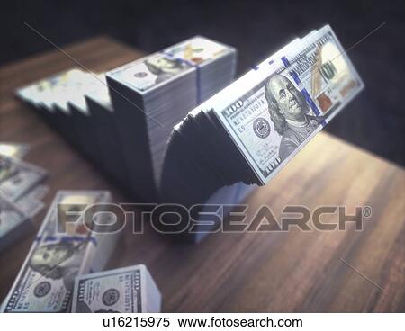 One hundred dollar bills, illustration View Large Photo Image Stock Photography - One hundred dollar bills, illustration. Fotosearch