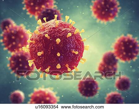 Pathogenic viruses causing infection in host organism, illustration. View Large Photo Image Picture - Pathogenic viruses causing infection in host organism, illustration.. Fotosearch