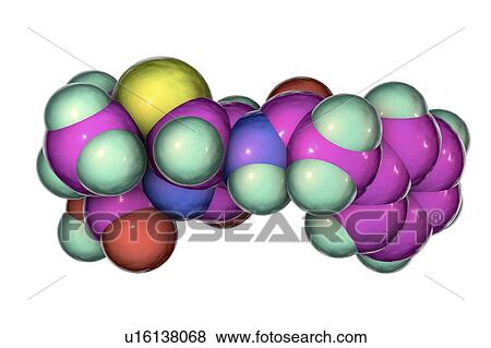 Stock Photo - Penicillin antibiotic, molecular model. Fotosearch