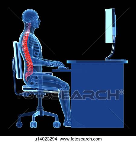 Person sitting with correct posture View Large Photo Image Picture - Person sitting with correct posture. Fotosearch