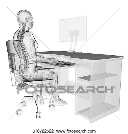 Person sitting with correct posture View Large Photo Image Stock Image - Person sitting with correct posture. Fotosearch