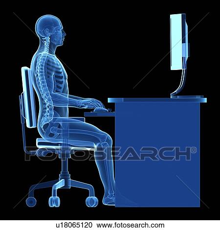 Person sitting with correct posture View Large Photo Image Stock Image - Person sitting with correct posture. Fotosearch