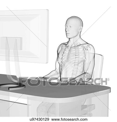Person sitting with correct posture View Large Photo Image Stock Photo - Person sitting with correct posture. Fotosearch