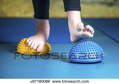 Physical therapy tools for flat feet View Large Photo Image Stock Photo - Physical therapy tools for flat feet. Fotosearch