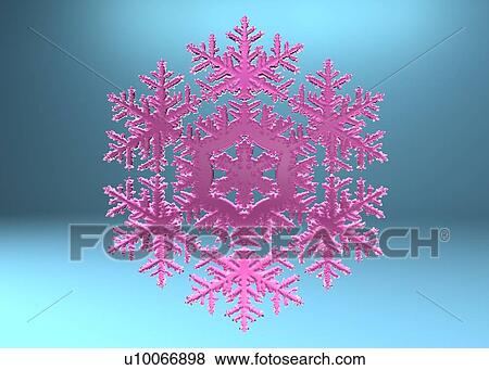 Pink snowflake, illustration View Large Photo Image Stock Photo - Pink snowflake, illustration. Fotosearch