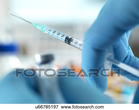 Preparing vaccine View Large Photo Image Stock Photo - Preparing vaccine. Fotosearch