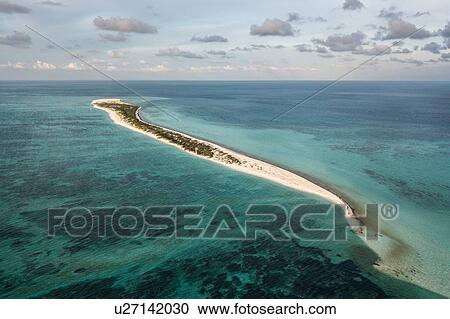 Stock Image - Reef life and cay, Alacranes, Campeche, Mexico. Fotosearch