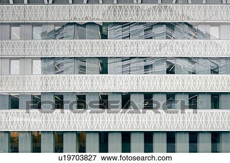 Reflection on facade of office building, Stockholm, Sweden View Large Photo Image Stock Photo - Reflection on facade of office building, Stockholm, Sweden. Fotosearch