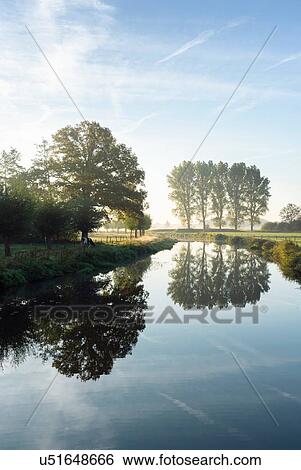 River Mark in early morning sunlight, Netherlands View Large Photo Image Stock Photograph - River Mark in early morning sunlight, Netherlands. Fotosearch
