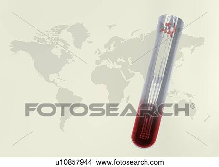 Picture - Russian drug testing, conceptual illustration.. Fotosearch