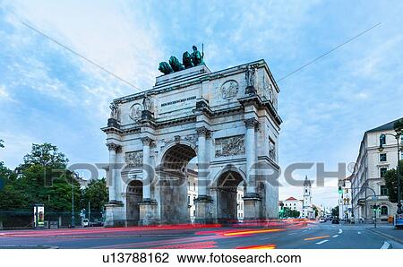 Siegestor Victory Gate, Munich, Germany View Large Photo Image Stock Image - Siegestor Victory Gate, Munich, Germany. Fotosearch