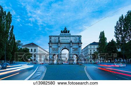 Siegestor Victory Gate, Munich, Germany View Large Photo Image Stock Image - Siegestor Victory Gate, Munich, Germany. Fotosearch