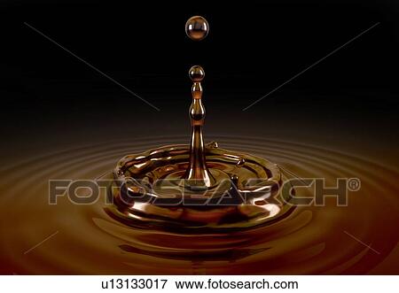 Single liquid coffee drop splash in coffee pool. Close up view on black background. View Large Photo Image Stock Photo - Single liquid coffee drop splash in coffee pool. Close up view on black background.. Fotosearch