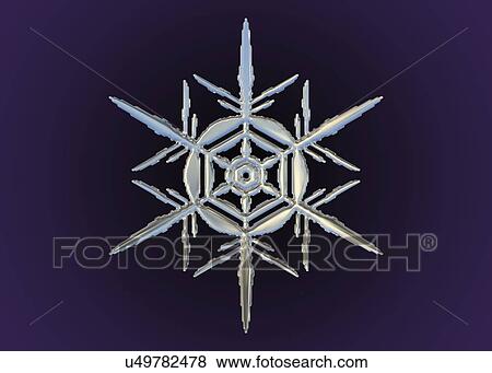Stock Photo - Snowflake, illustration. Fotosearch