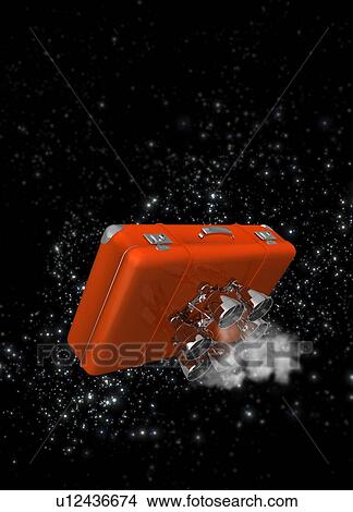 Picture - Space tourism, conceptual illustration.. Fotosearch