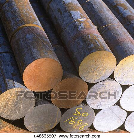 Steel cut from bars in stockyard for forging steelworks View Large Photo Image Stock Photo - Steel cut from bars in stockyard for forging steelworks. Fotosearch