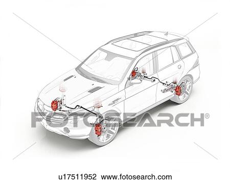 Technical drawing of brakes in car, illustration View Large Photo Image Stock Image - Technical drawing of brakes in car, illustration. Fotosearch