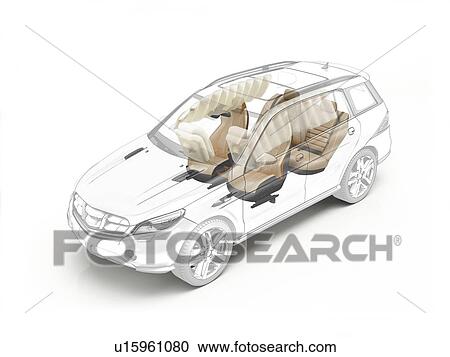 Technical drawing of car seats and airbags, illustration View Large Photo Image Stock Image - Technical drawing of car seats and airbags, illustration. Fotosearch