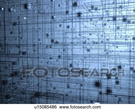 Stock Photograph - Technical network, illustration. Fotosearch