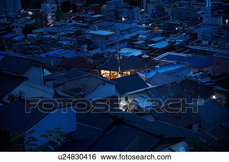 Township at night, Seoul, South Korea View Large Photo Image Stock Photograph - Township at night, Seoul, South Korea. Fotosearch