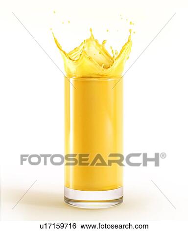 Tumbler Glass full of orange juice with splash. On white background. View Large Photo Image Stock Photograph - Tumbler Glass full of orange juice with splash. On white background.. Fotosearch