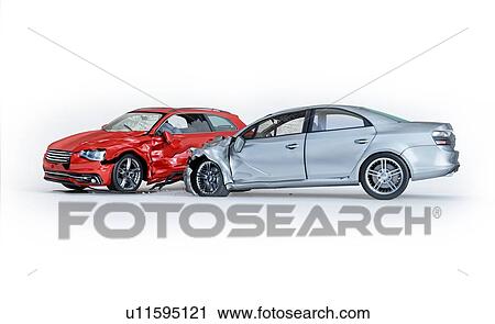 Two cars accident. Crashed cars. One silver sedan against one red coupe. Big damage. Isolated on white background. Viewed from a side. View Large Photo Image Stock Image - Two cars accident. Crashed cars. One silver sedan against one red coupe. Big damage. Isolated on white background. Viewed from a side.. Fotosearch