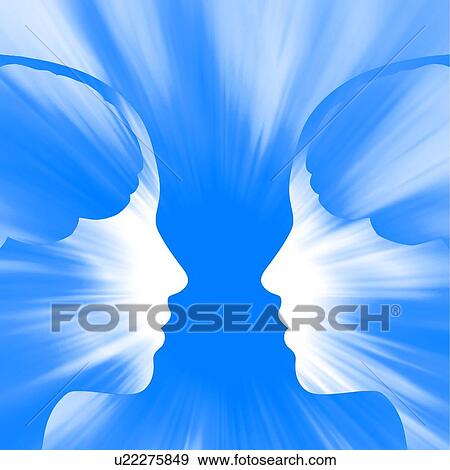 Two faces with atoms, illustration View Large Photo Image Stock Photo - Two faces with atoms, illustration. Fotosearch