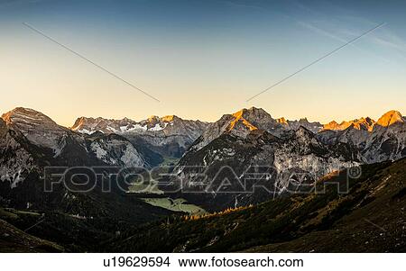Picture - View of Karwendel region, Hinterriss, Tirol, Austria. Fotosearch