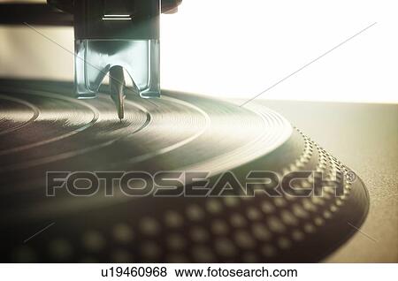 Vinyl record being played, illustration View Large Photo Image Stock Photo - Vinyl record being played, illustration. Fotosearch