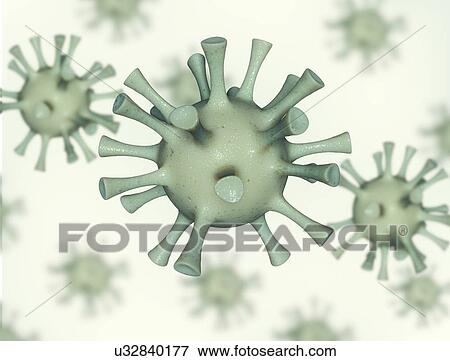 Stock Photo - Viruses, 3d illustration. Fotosearch