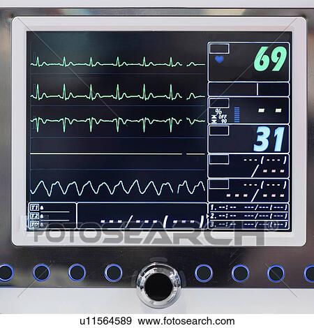 Stock Photo - Vital signs monitor. Fotosearch
